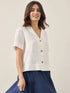 100% Linen Button-Up Short Sleeve Shirt ORENDA by LINTICO