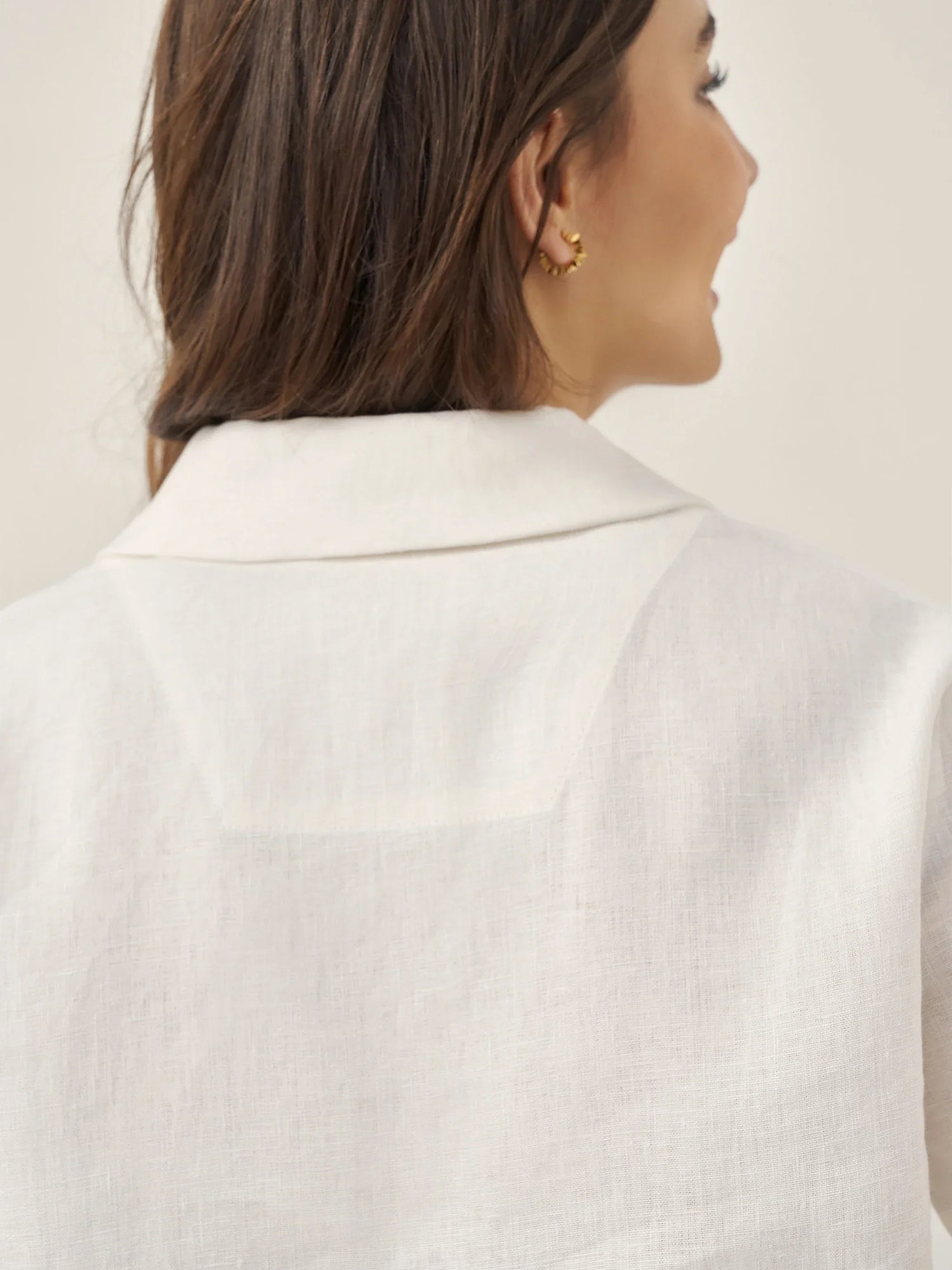 100% Linen Button-Up Short Sleeve Shirt ORENDA by LINTICO