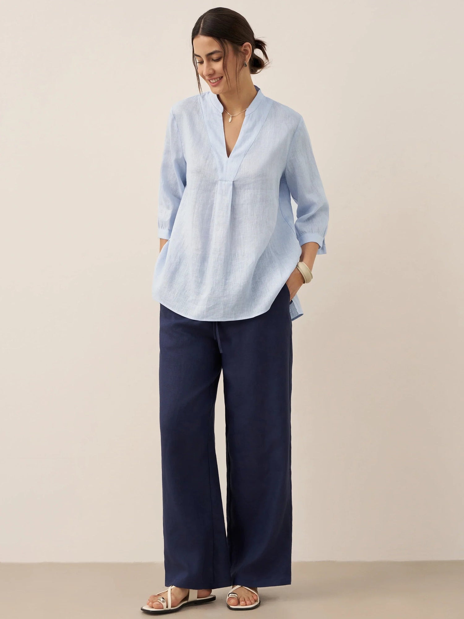 100% Linen Dress Shirt JOANNA 