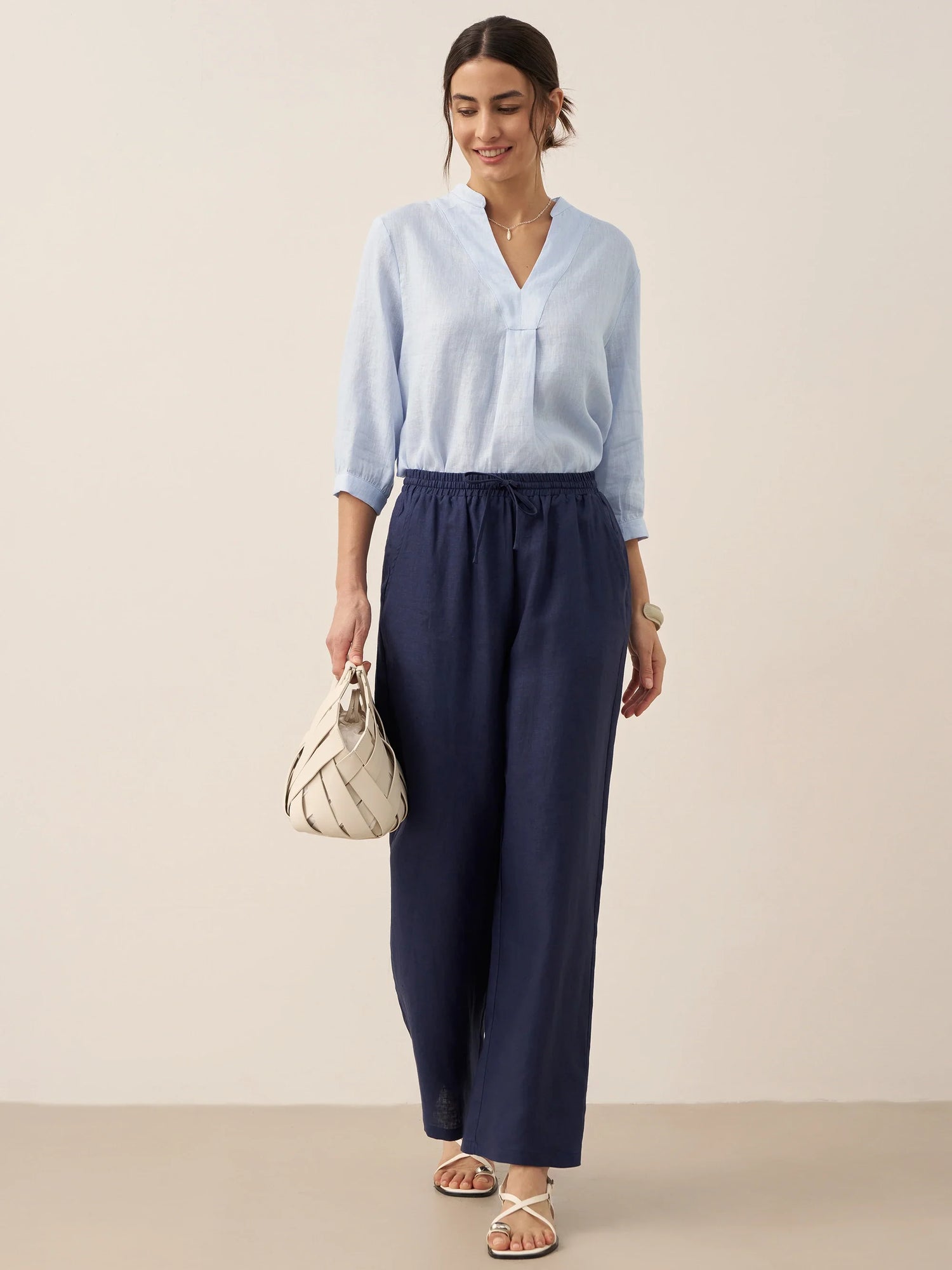 100% Linen Classic Pants LYON by LINTICO