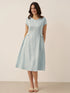 100% Linen Natural Summer V-Neck Dress ALEXA  DestGlow