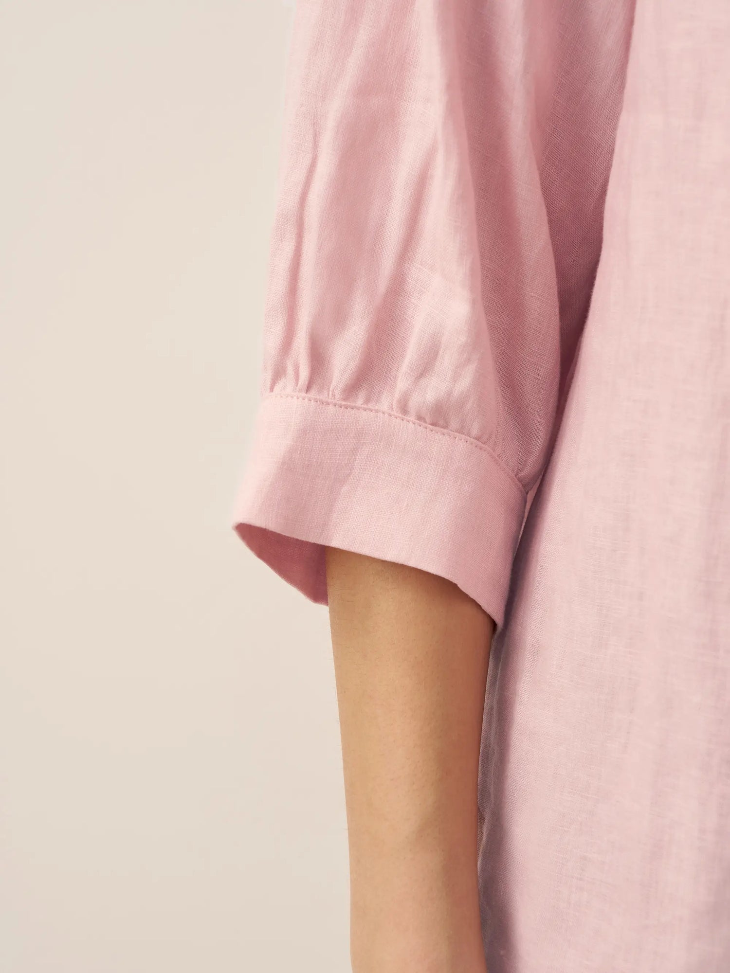 100% Linen Button-Front Drop Shoulder Shirt EASTER by LINTICO