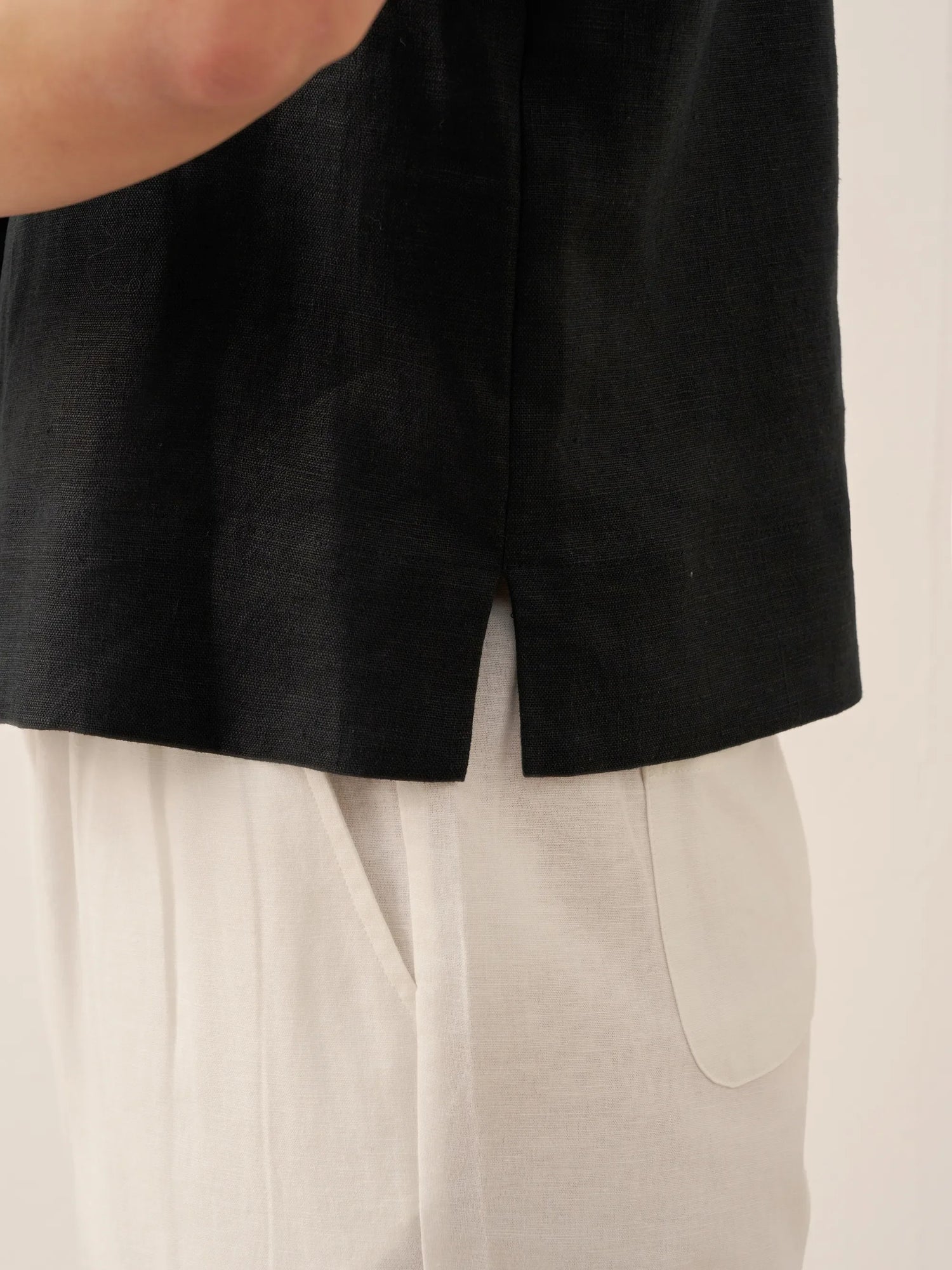 100% Linen Button-Up Short Sleeve Shirt ORENDA by LINTICO