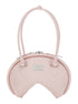 Acne Studios Women Pink Handbag With Two Top Handles And Logo Plaque On The Front In Leather Woman by Luosophy