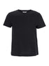 Max Mara Women Black T-Shirt With Logo Embroidered On The Front In Cotton Woman by Luosophy