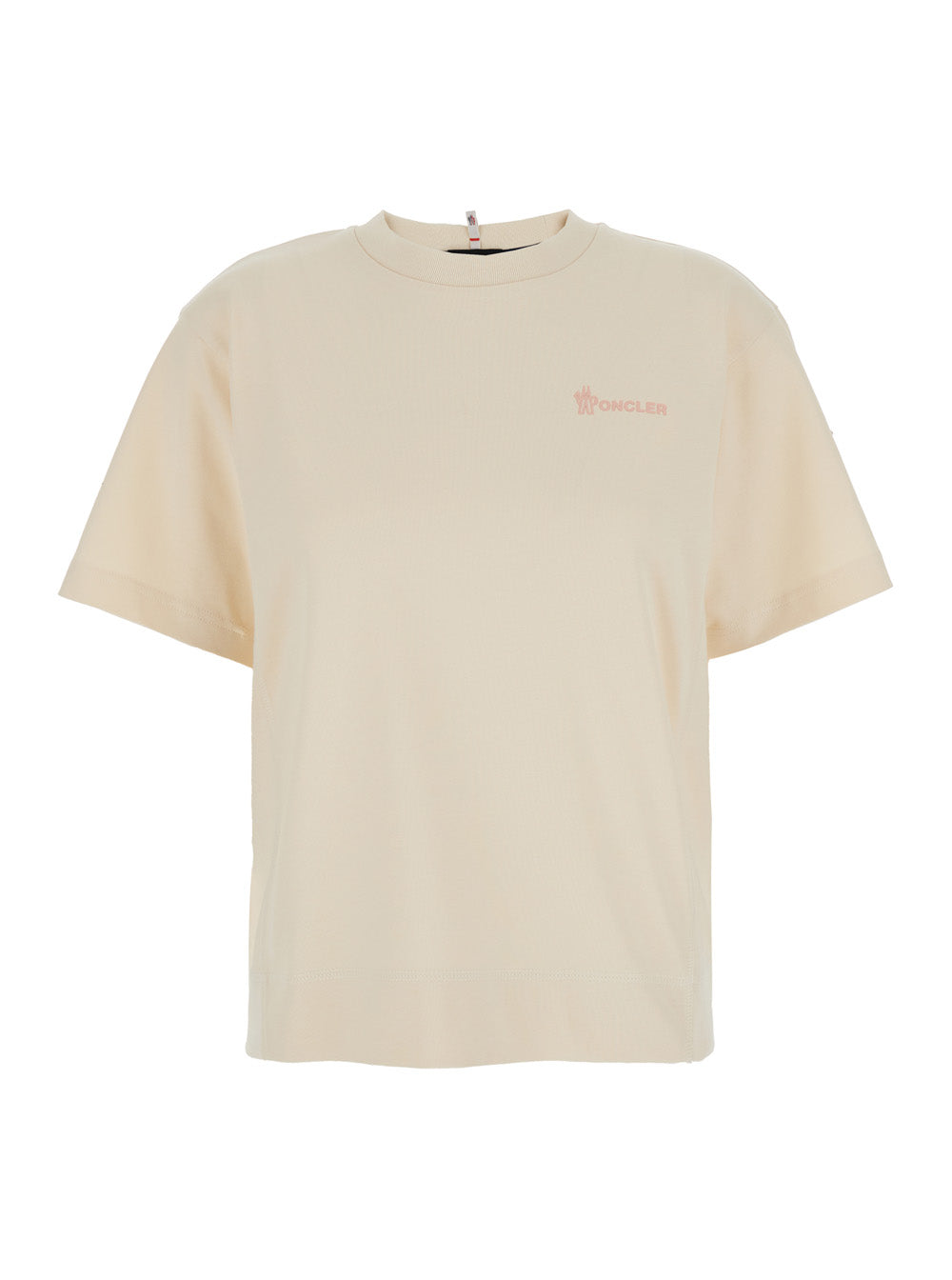 Moncler Grenoble Women White T-Shirt With Logo Printed On The Front And Logo Patch On The Sleeve In Cotton Man by Luosophy