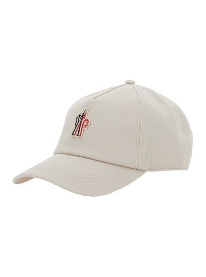 Moncler Grenoble Men Grey Baseball Cap With Logo Embroidery In Cotton Man by Luosophy