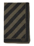 3.Paradis Men Beige Square Stole With All-Over Striped Motif And Logo Lettering On The Hem In Cotton And Silk Blend Man by Luosophy