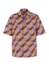 Gucci Men Multicolor Bowling Shirt With Cuban Collar And All-Over Print In Cotton Man by Luosophy