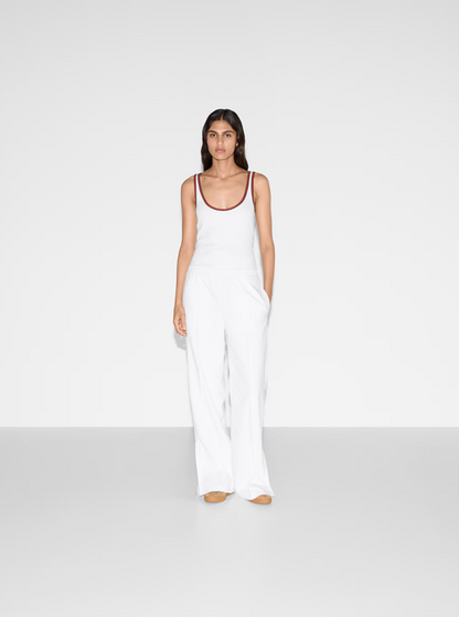 Gucci Women White Pants With Elastic Drawstring Waist In Tech Fabric Woman by Luosophy