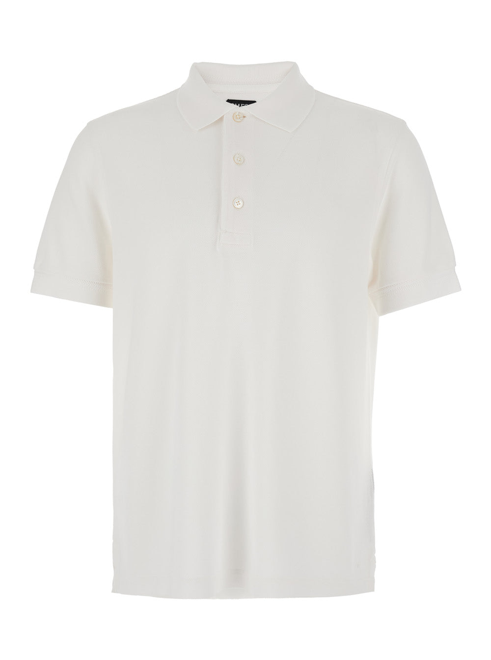 Tom Ford Men White Polo Shirt With Classic Collar In Cotton Blend Man by Luosophy