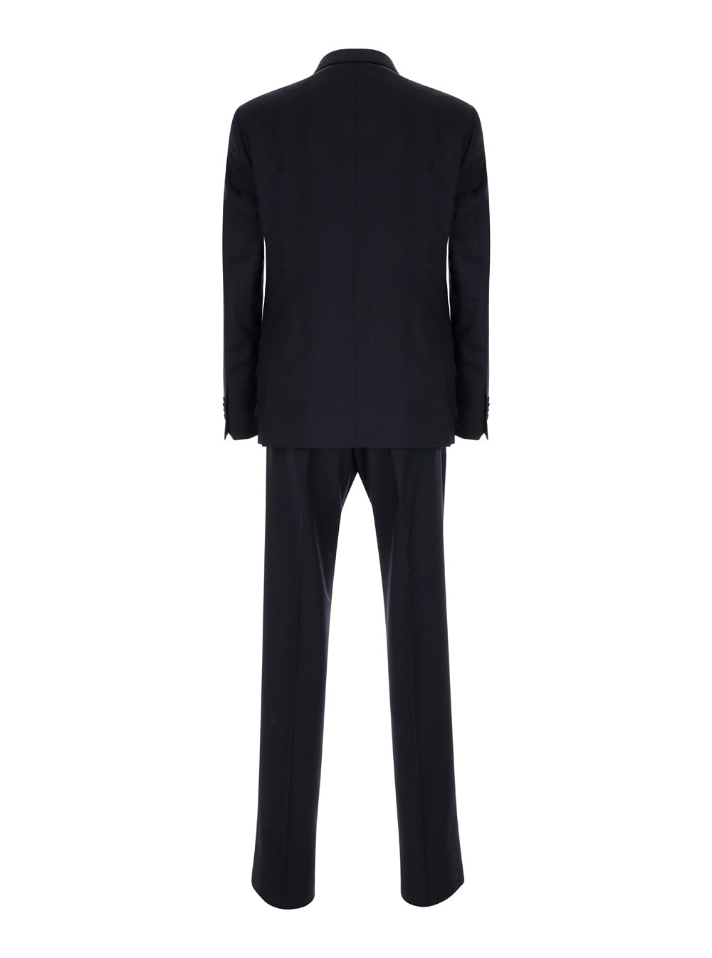 Tagliatore Men Black Single-Breasted Suit With Logo Pin Man by Luosophy