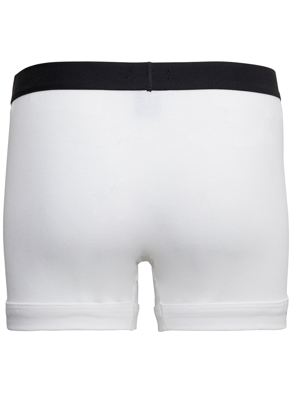 Tom Ford Men White Boxer Shorts With Elastic Waist With Logo Lettering In Cotton Man by Luosophy