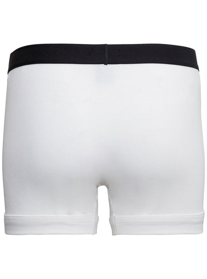 Tom Ford Men White Boxer Shorts With Elastic Waist With Logo Lettering In Cotton Man by Luosophy
