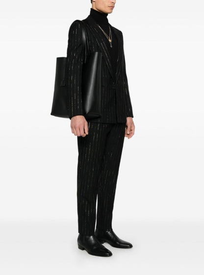 Saint Laurent Men Shopping Bold Handbag In Black Leather by Luosophy