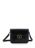 Valentino Garavani Men Black Shoulder Bag With Vlogo Detail On The Front In Leather Man by Luosophy