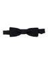 Dolce & Gabbana Men Black Bowtie With Logo Patch On The Rear And Rear Hook Closure In Silk Man by Luosophy