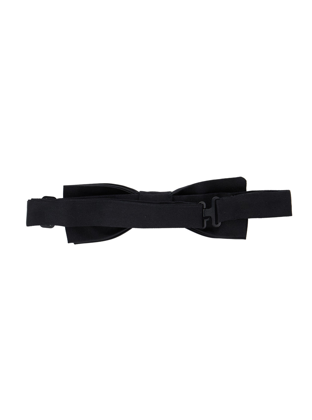 Dolce &amp; Gabbana Men Black Bowtie With Logo Patch On The Rear And Rear Hook Closure In Silk Man by Luosophy