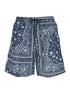 Fendi Men Blue Swimsuit With Elasticated Waist And All-Over Ff Motif In Tech Fabric Man by Luosophy