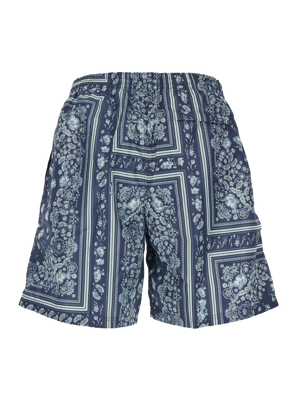 Fendi Men Blue Swimsuit With Elasticated Waist And All-Over Ff Motif In Tech Fabric Man by Luosophy