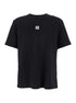 Balmain Men Black Crewneck T-Shirt With Logo Print On The Front In Cotton Man by Luosophy