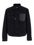 Dsquared2 Men Black Jacket With Classic Collar And Embossed Logo On The Front In Denim Man by Luosophy