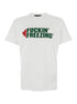Dsquared2 Men White Crewneck T-Shirt With Print On The Front And Logo Lettering On The Rear In Cotton Man by Luosophy