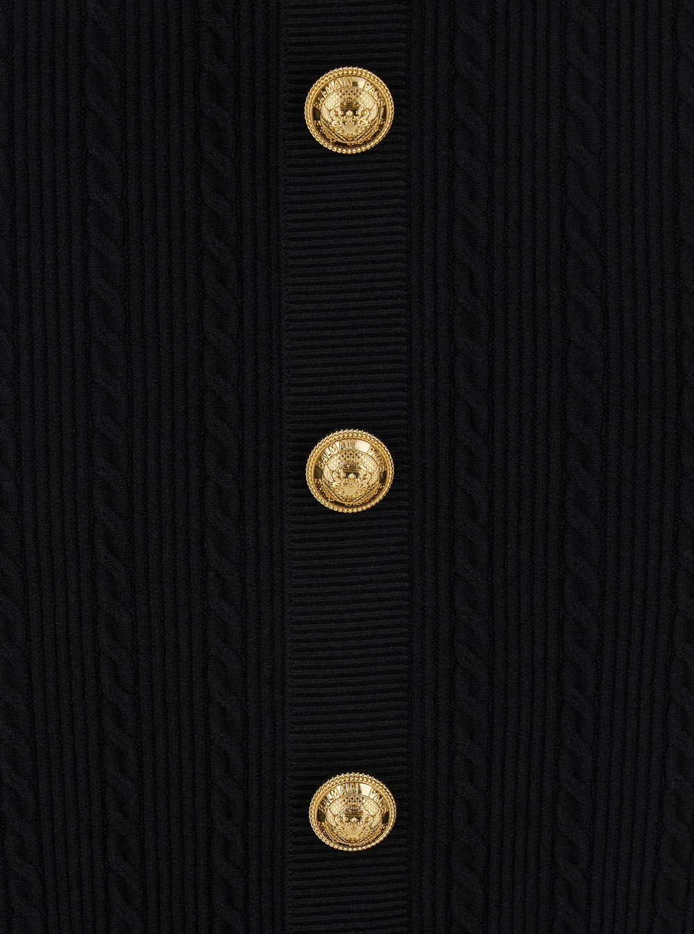 Balmain Women Black Skirt With Logo Buttons And Zip Closure In Viscose Blend Woman by Luosophy