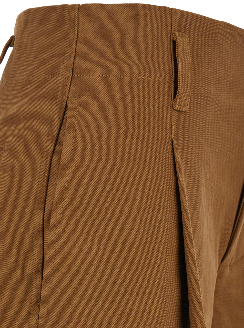 Chloé Women Brown Pants With Belt Loops And Wide Leg In Cotton Woman by Luosophy