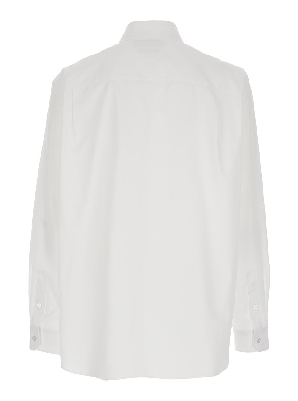 Gucci Men White Shirt With Classic Collar And Logo Detail On The Front In Cotton Man by Luosophy