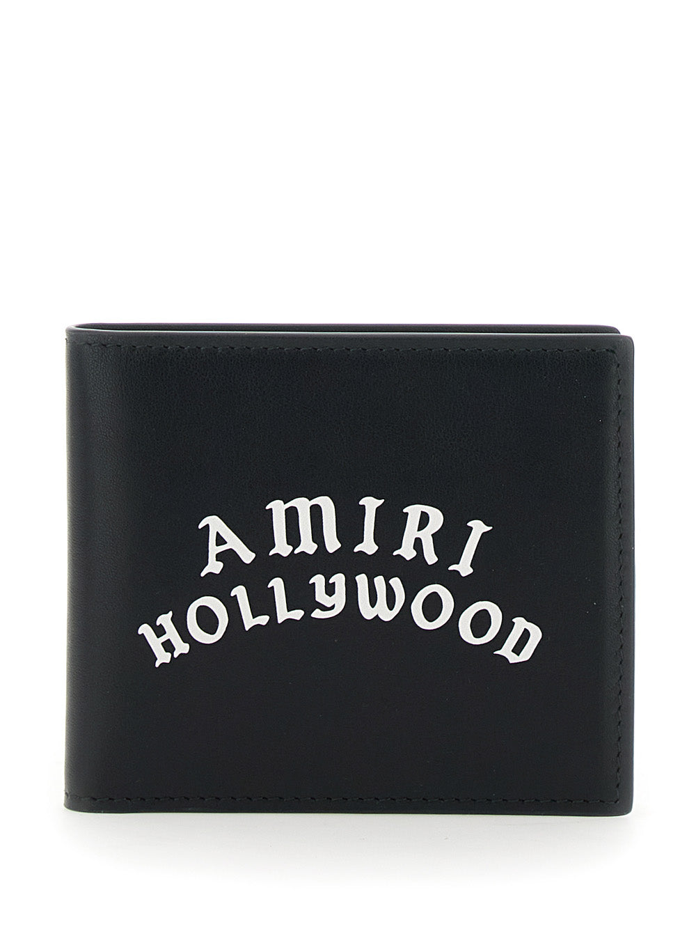 Amiri Men Bi-Fold Wallwt With Logo Lettering On The Front In Leather Man by Luosophy