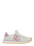 Dolce & Gabbana Women White Low Top With Lace Details And Dg Patch On The Side In Fabric And Suede Blend Woman by Luosophy