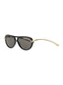 Bottega Veneta Women Black Sunglasses With Cut-Out Motif On The Temples And Knot Detail On The Temples In Acetate Woman by Luosophy