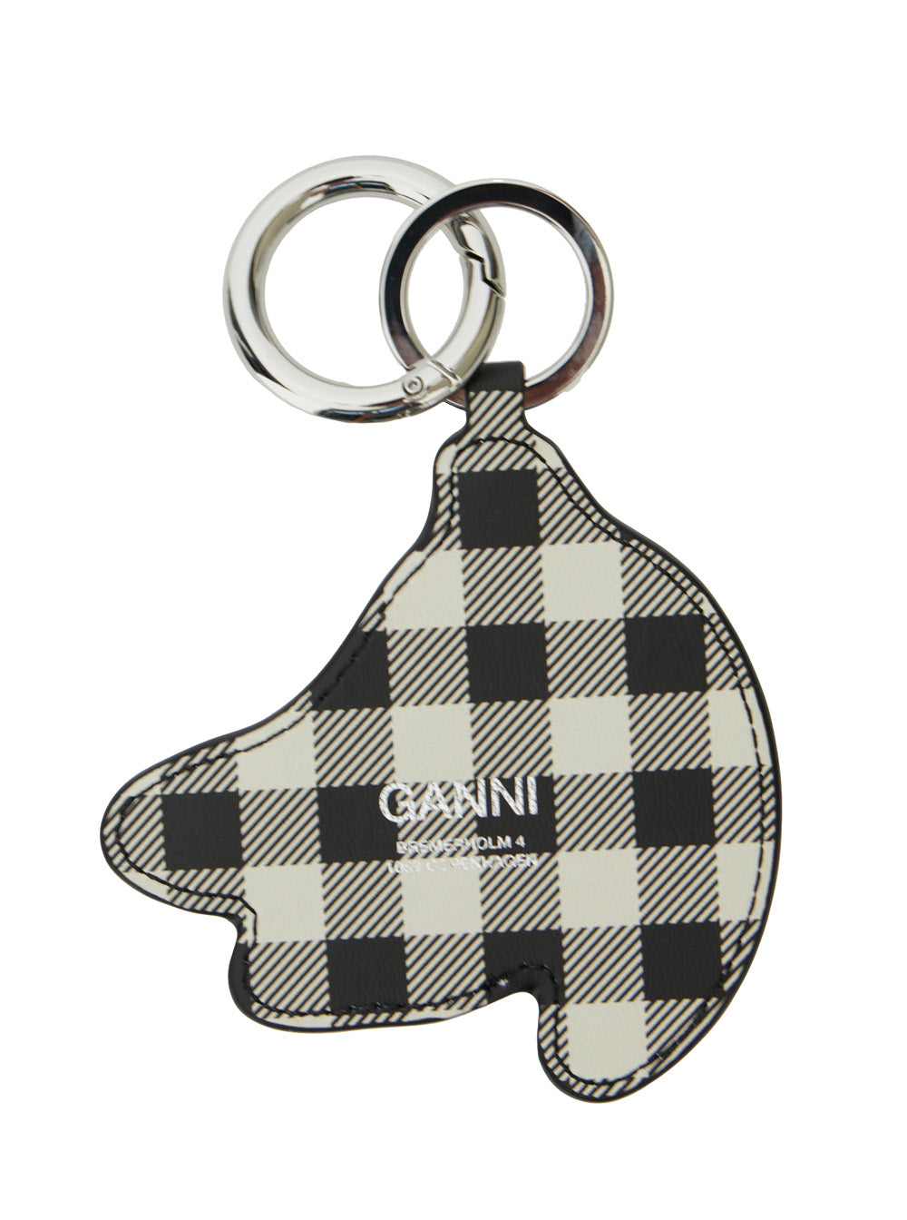 Ganni Women Multicolor Banana Shaped Keyring With Logo Lettering On The Front In Leather And Tech Fabric Woman by Luosophy