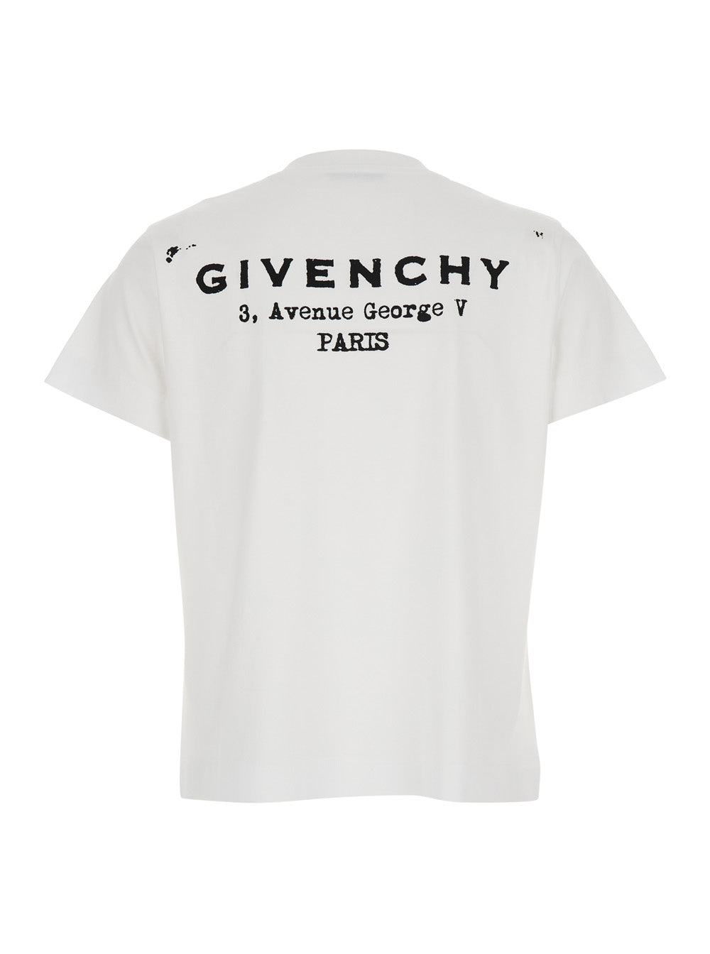 Givenchy Women White Crewneck T-Shirt With Logo Lettering On Front And Rear In Cotton Woman by Luosophy