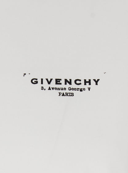 Givenchy Women White Crewneck T-Shirt With Logo Lettering On Front And Rear In Cotton Woman by Luosophy