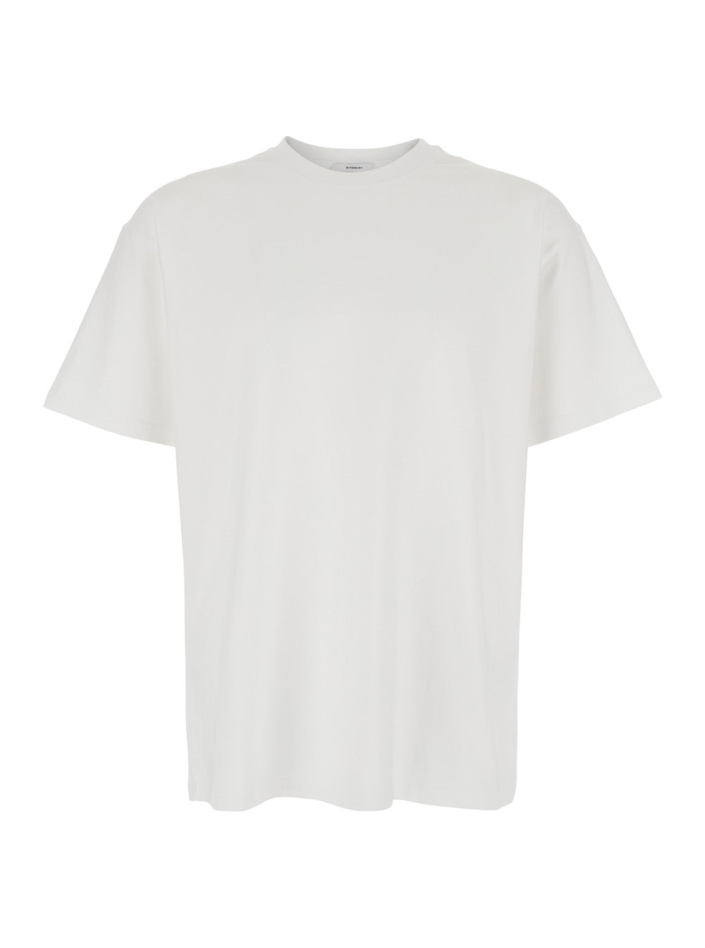 Givenchy Men White Crewneck T-Shirt With Logo Lettering On The Rear In Cotton Man by Luosophy