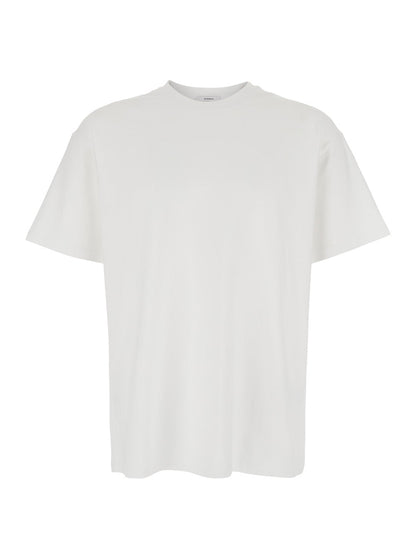 Givenchy Men White Crewneck T-Shirt With Logo Lettering On The Rear In Cotton Man by Luosophy