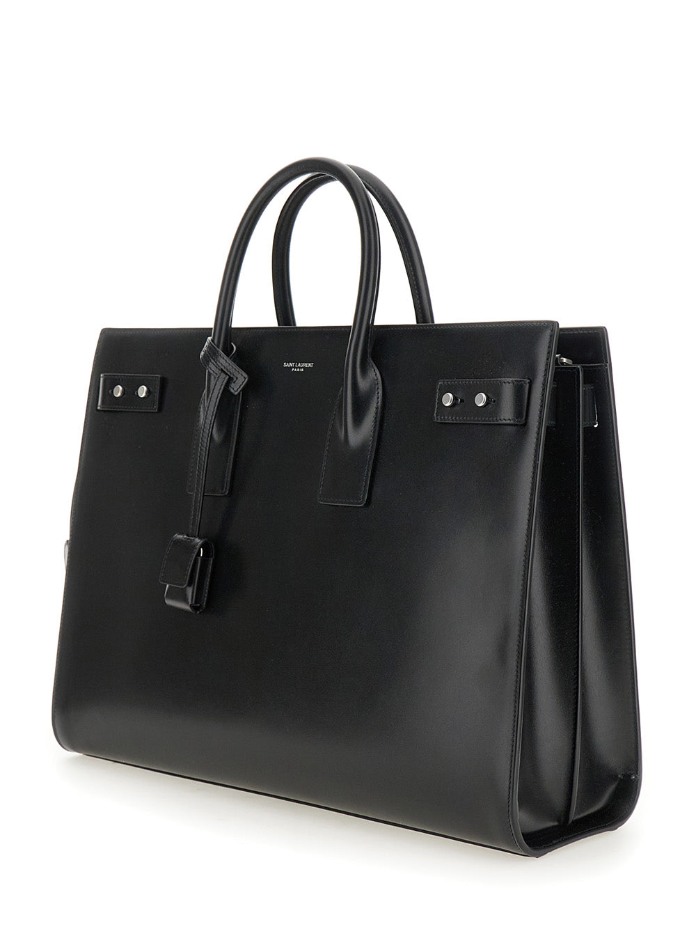 Saint Laurent Men Black Handbag With Adjustable And Removable Shoulder Strap In Leather Man by Luosophy