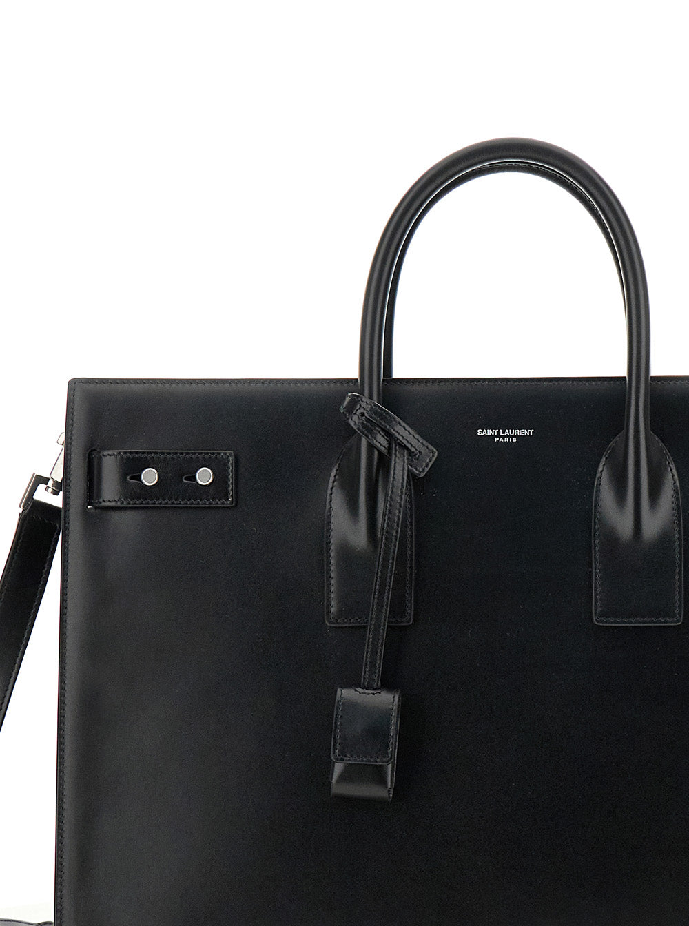 Saint Laurent Men Black Handbag With Adjustable And Removable Shoulder Strap In Leather Man by Luosophy