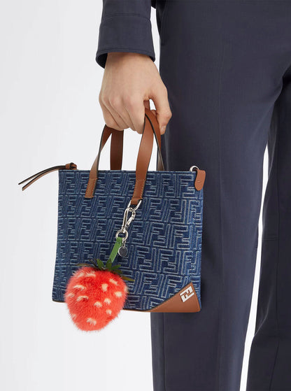 Fendi Men Blue Shopper With Top Handles And All-Over Ff Motif In Cotton Man by Luosophy