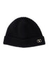 Valentino Garavani Men Black Knit Beanie With Vlogo On The Front In Cashmere Man by Luosophy