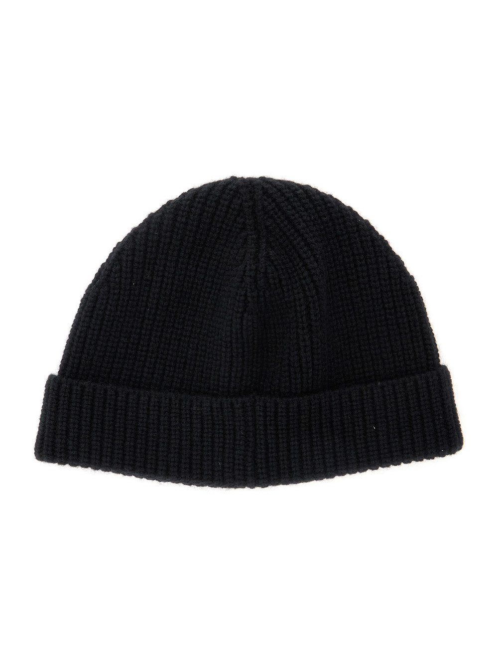 Valentino Garavani Men Black Knit Beanie With Vlogo On The Front In Cashmere Man by Luosophy