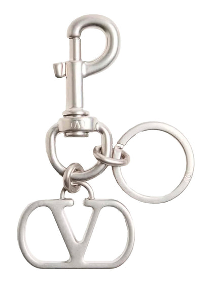Valentino Garavani Men Metallic Keyring With Vlogo Charm In Brass Man by Luosophy