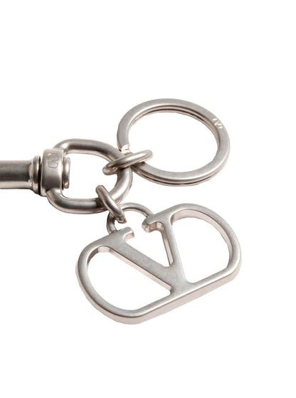Valentino Garavani Men Metallic Keyring With Vlogo Charm In Brass Man by Luosophy