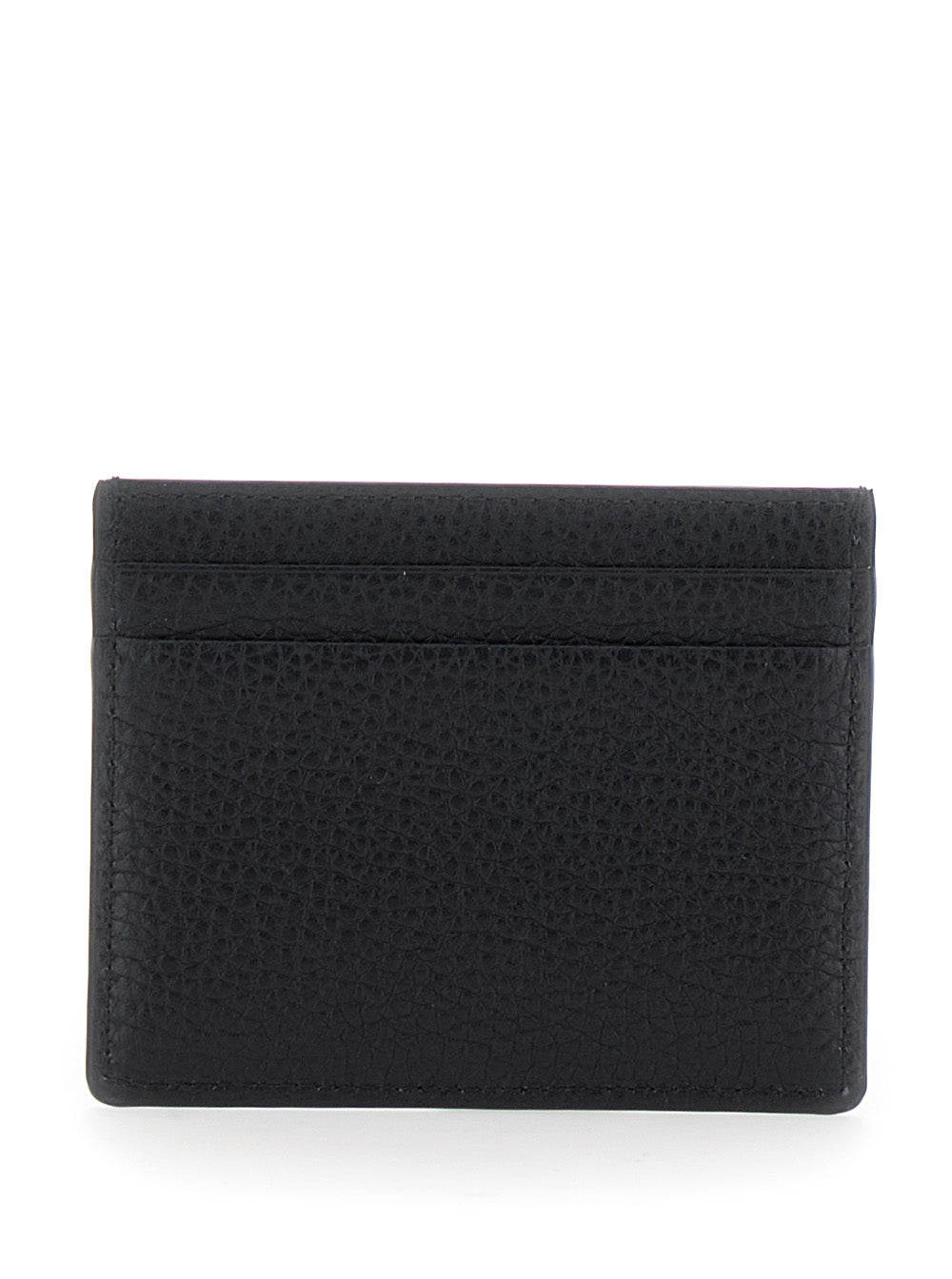 Valentino Garavani Men Black Card Holder With Rockstud Embellishments In Leather Man by Luosophy