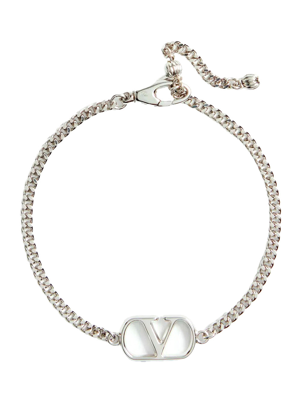 Valentino Garavani Men Metallic Bracelet With Chunky Chain-Link Design And Vlogo In Bronze Man by Luosophy