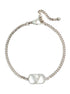 Valentino Garavani Men Metallic Bracelet With Chunky Chain-Link Design And Vlogo In Bronze Man by Luosophy