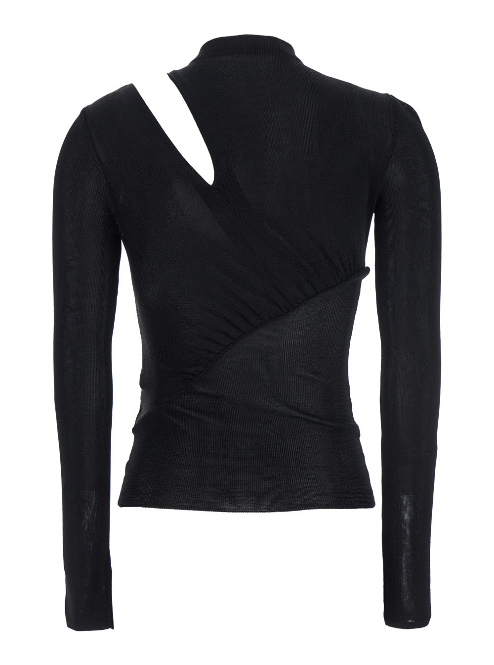 Self-Portrait Women Black Long-Sleeve With Cut-Out Detail In Viscose Woman by Luosophy