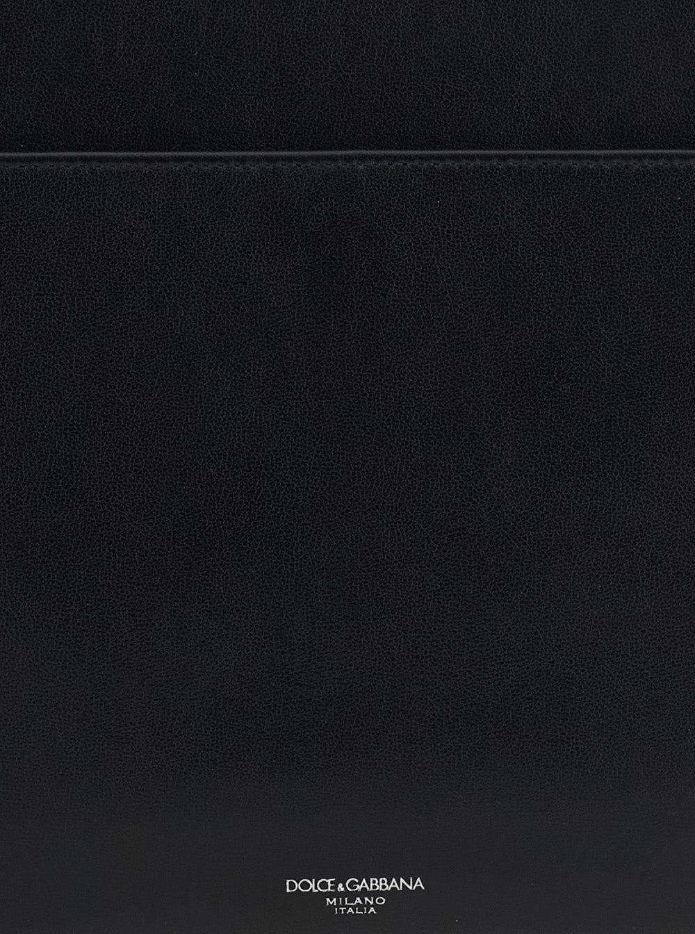 Dolce &amp; Gabbana Men Black Clutch With Removable Wrist Strap And Logo Lettering On The Front In Leather Man by Luosophy